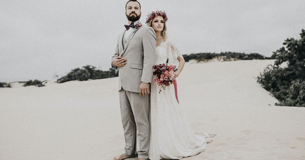 Small beach wedding abroad